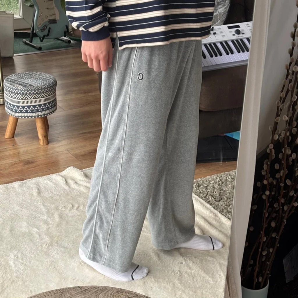 Covernat Baggy Wide Korean Joggers Grey L