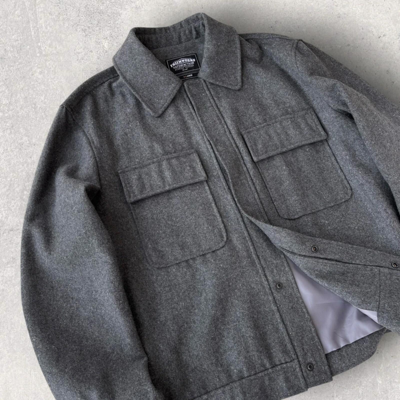 Frizmworks Wool Melton Boxy Jacket Charcoal XL