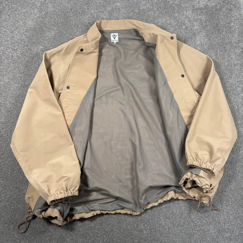 South2 West8 Logo Coach Jacket Beige XL
