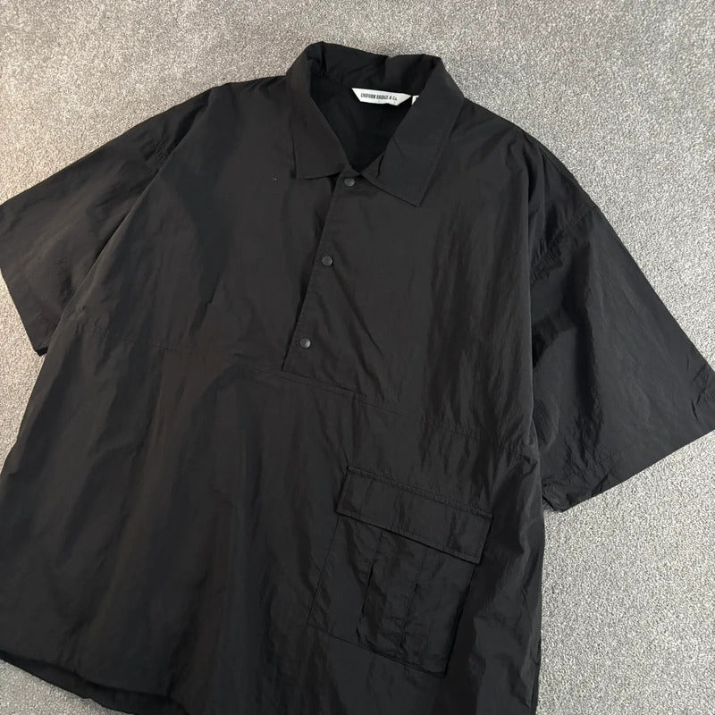 Uniform Bridge Nylon Pullover T Shirt Black L