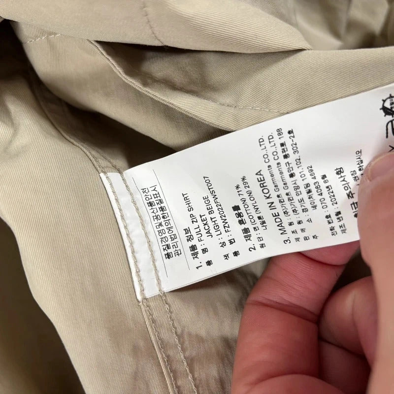 Frizmworks Full Zip Overshirt Beige M