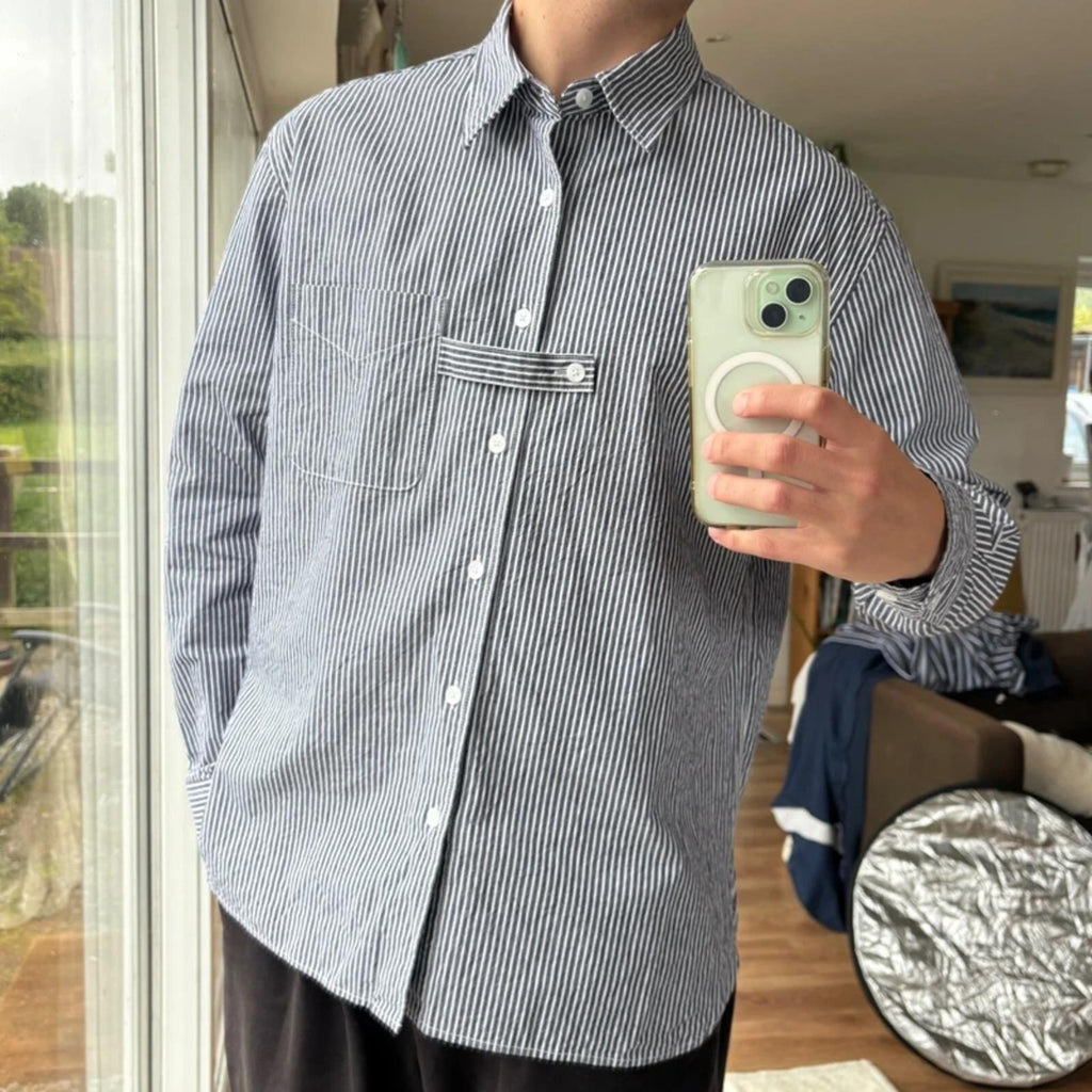 Frizmworks Loop Stripe Shirt Blue M