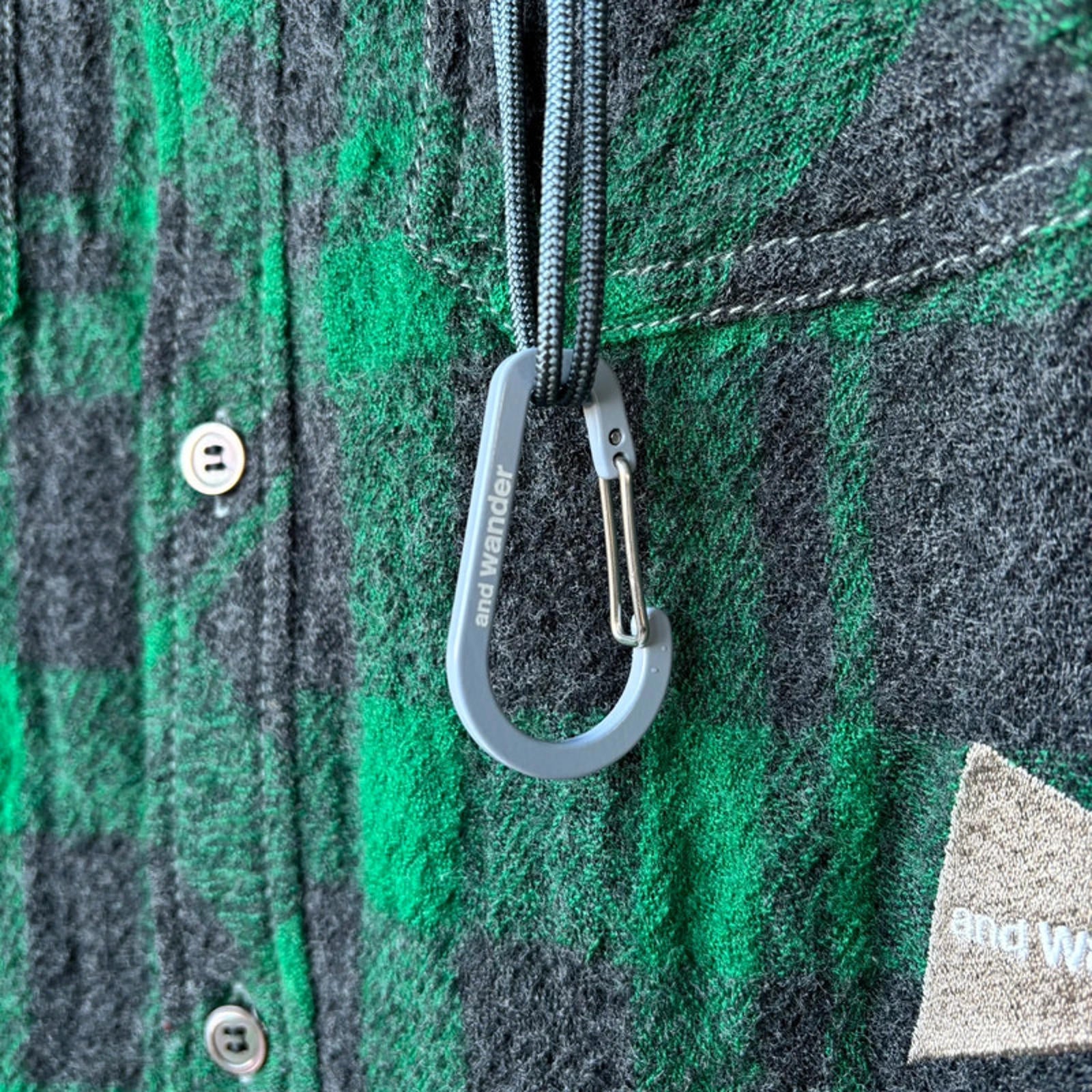 And Wander Check Technical Shirt Green Size S Japan Import