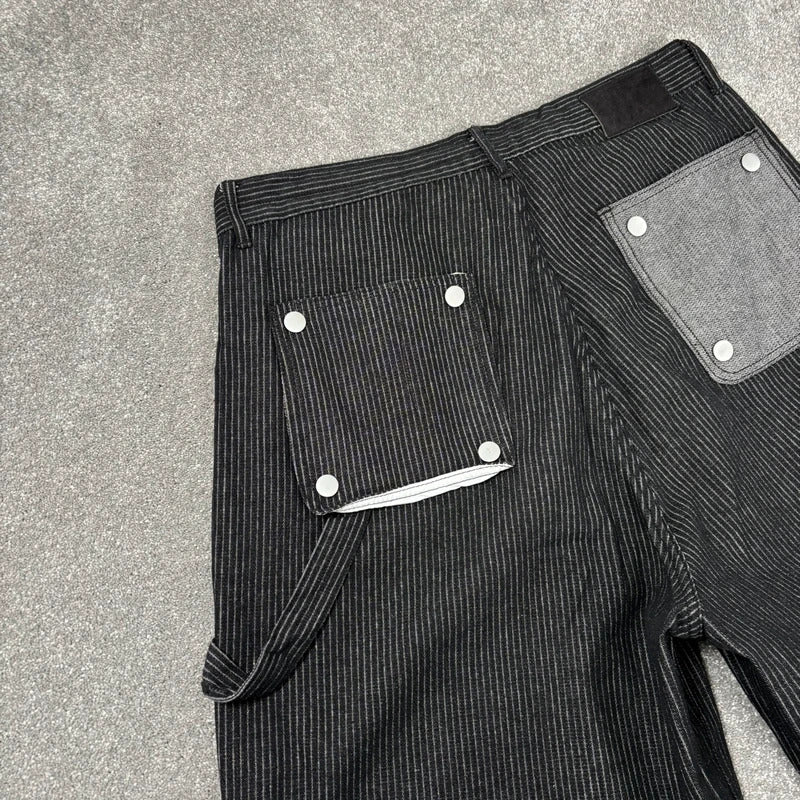 Korean Ultra Baggy Pinstripe Shorts XL