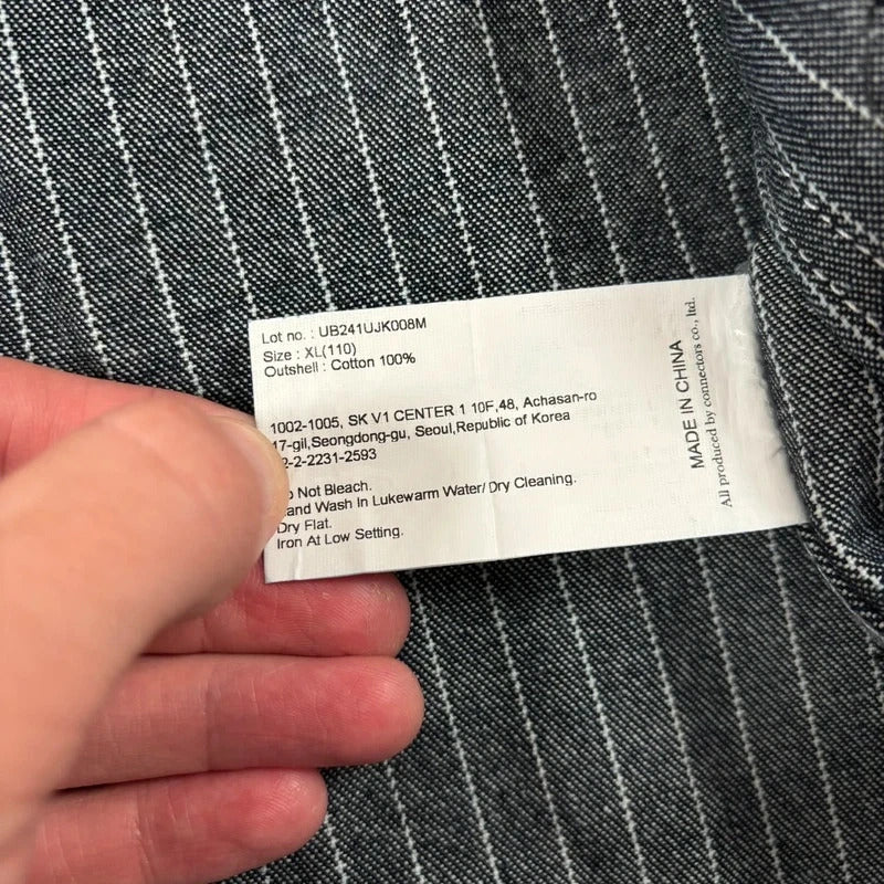 Uniform Bridge Stripe Denim Pocket Cardigan Indigo XL