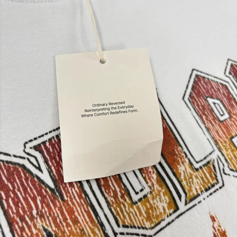 Anglan Vintage Blast Graphic T Shirt White L