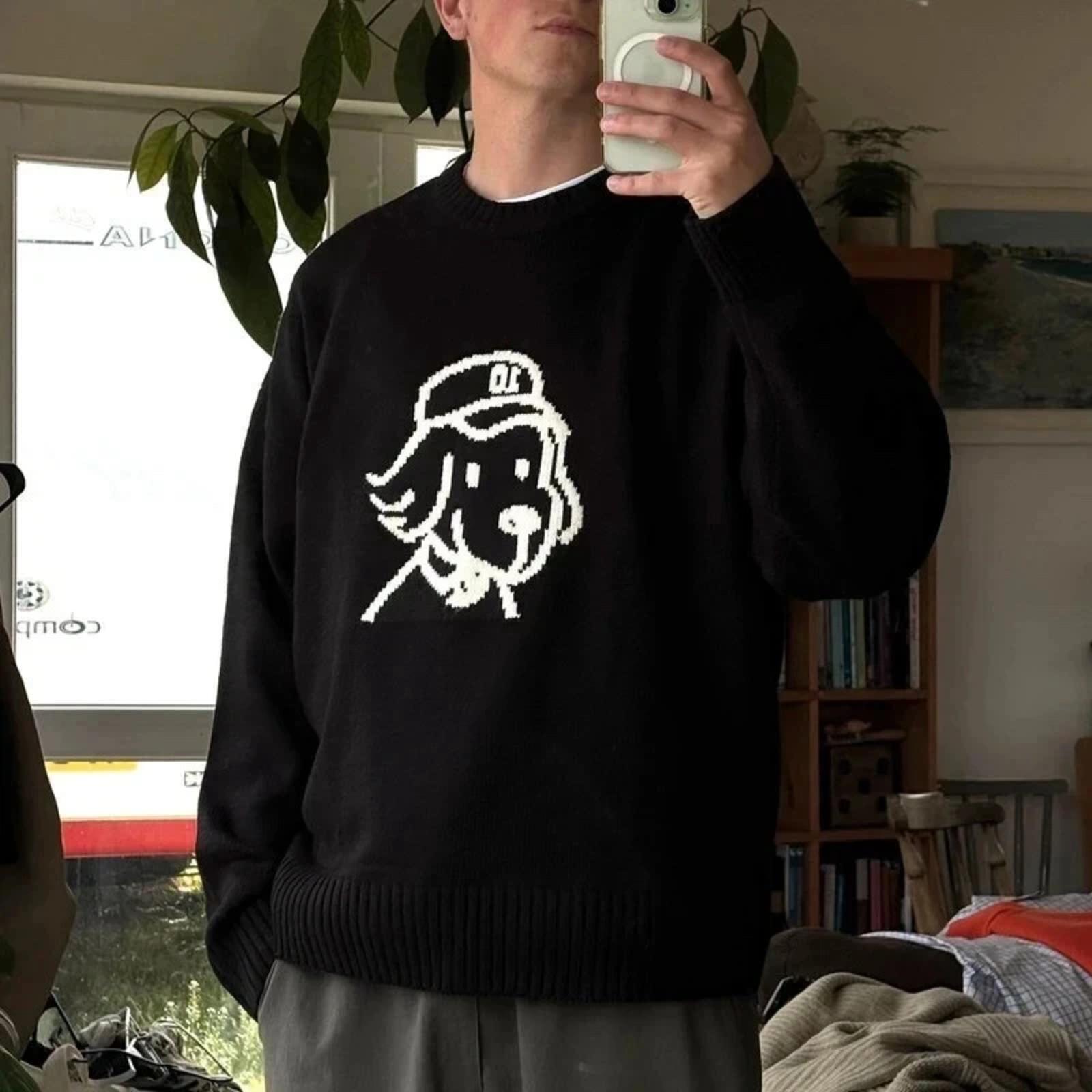 Frizmworks Pup Sketch Knit Black XL