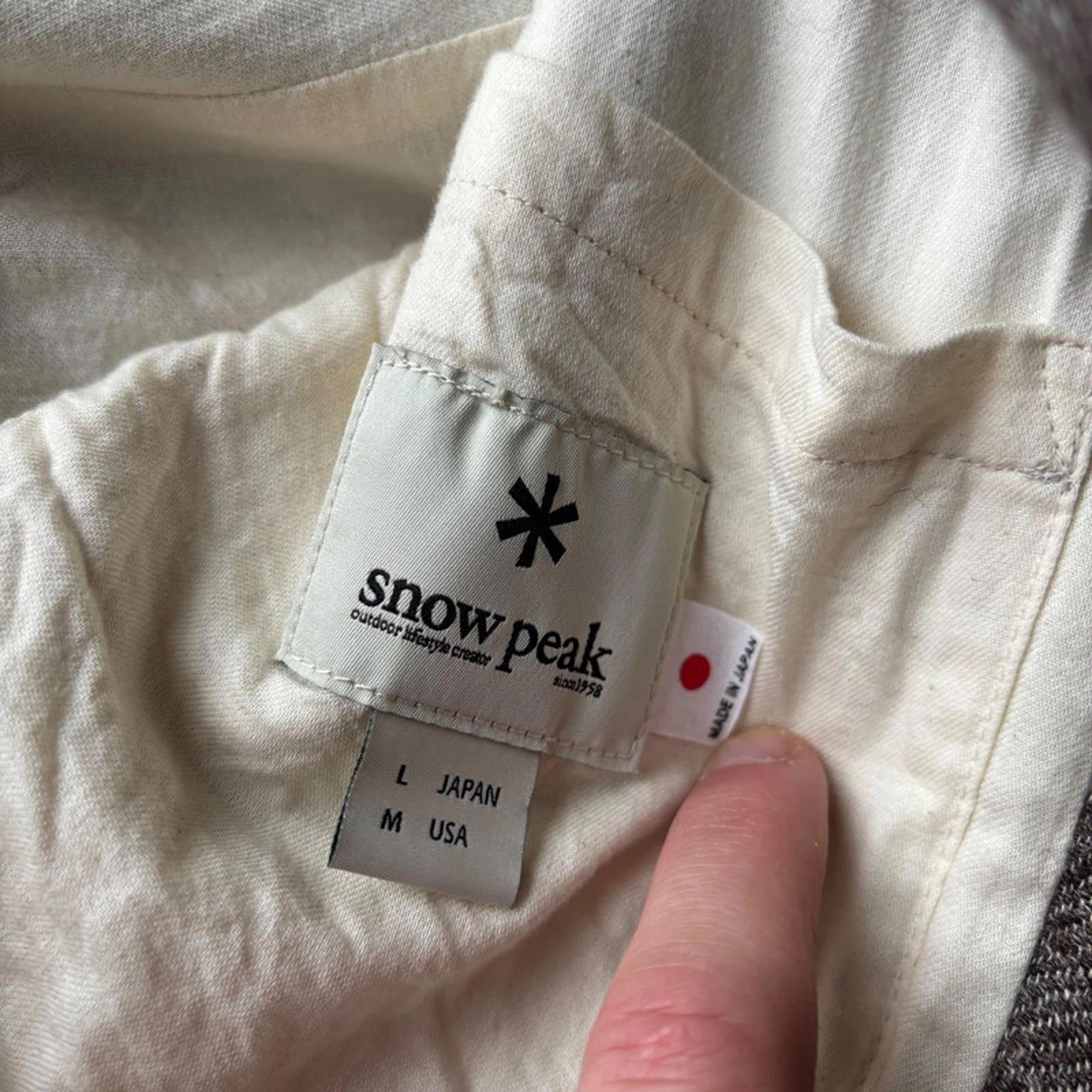 Snow Peak Japan Vintage Linen Overcoat – Beige – L