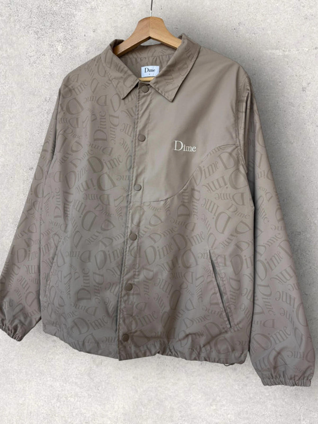 Dime All Over Coach Jacket Tan Size M