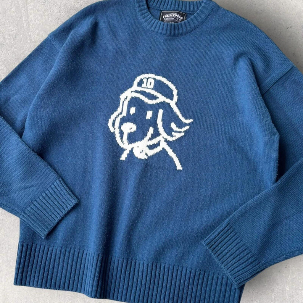 Frizmworks Pup Sketch Knit Blue XL