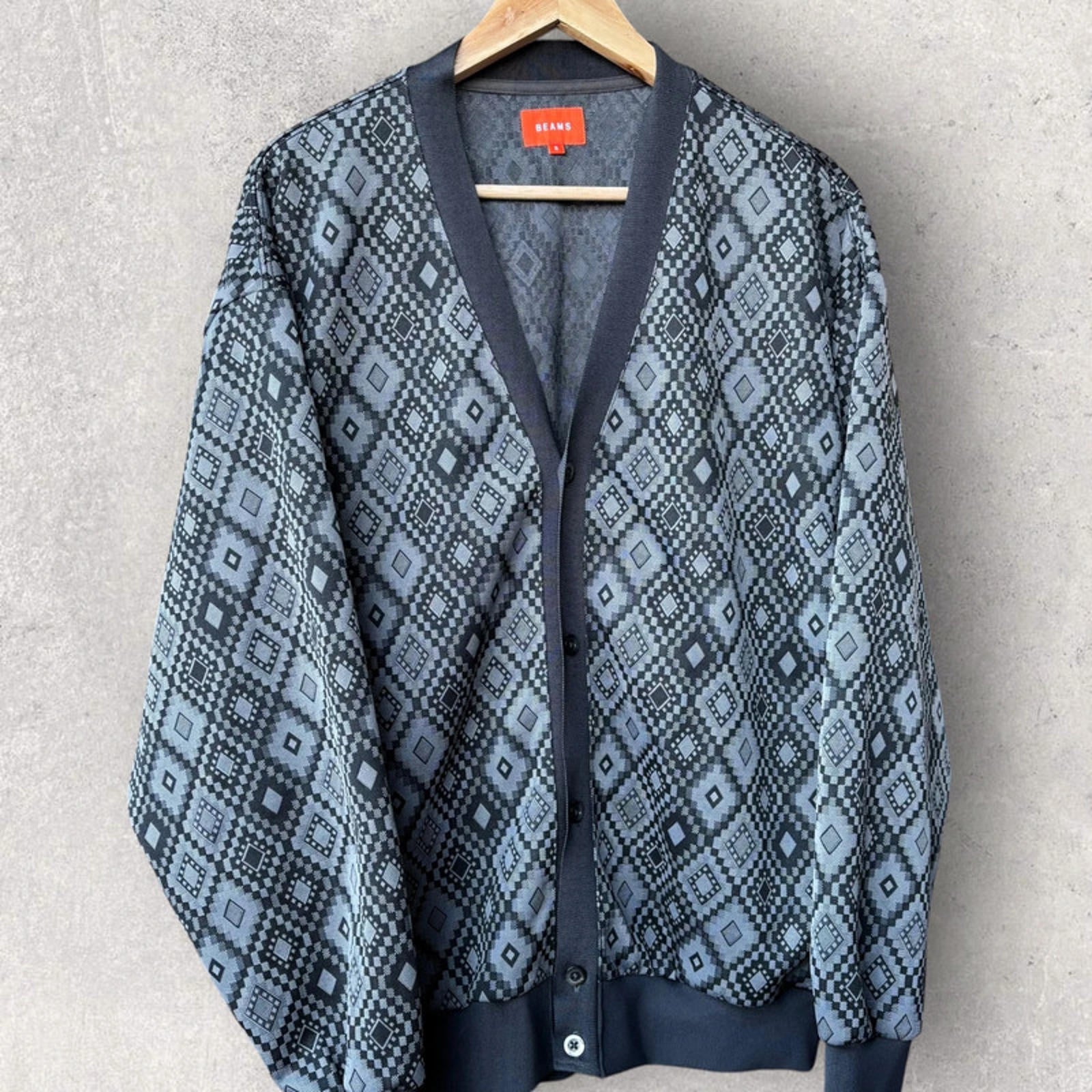Beams Japan Diamond Argyle Cardigan Size S