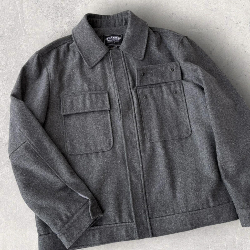 Frizmworks Wool Melton Boxy Jacket Charcoal XL