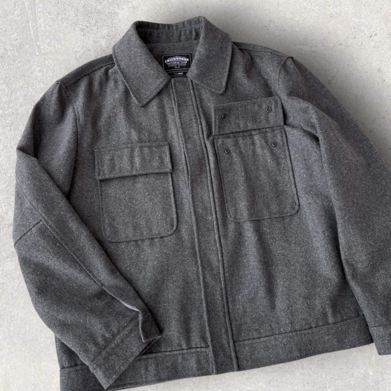 Frizmworks Wool Melton Boxy Jacket Charcoal XL