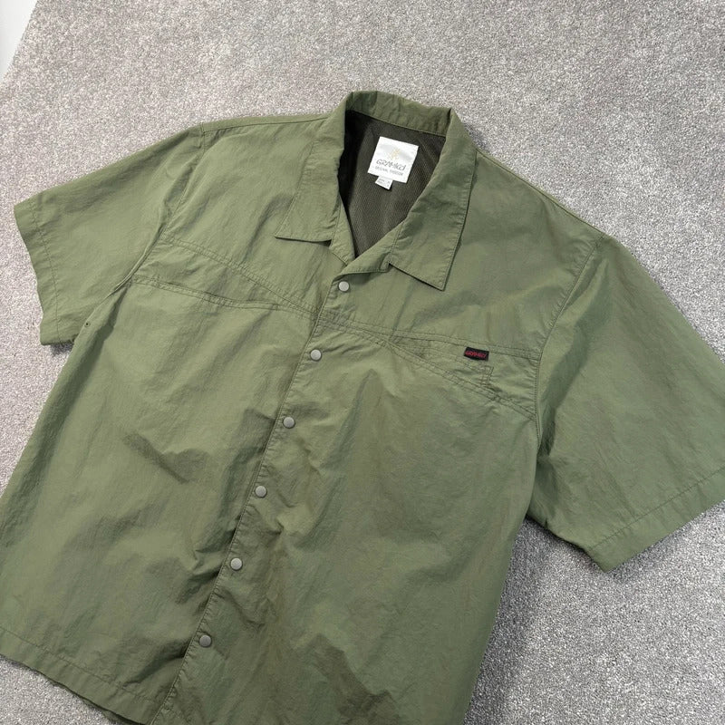 Gramicci Nylon Camp Shirt Green L
