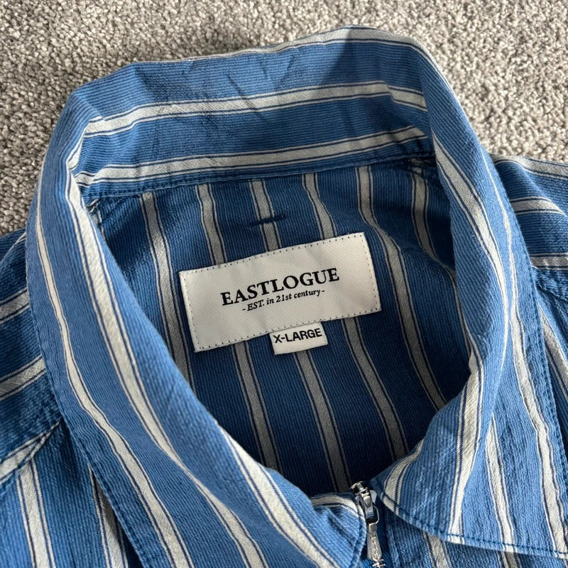 Eastlogue Utility Half Zip Shirt Blue XL