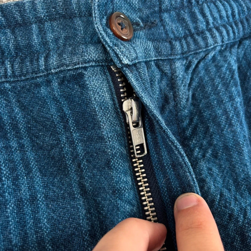 Universal Works Check Baggy Short Navy L