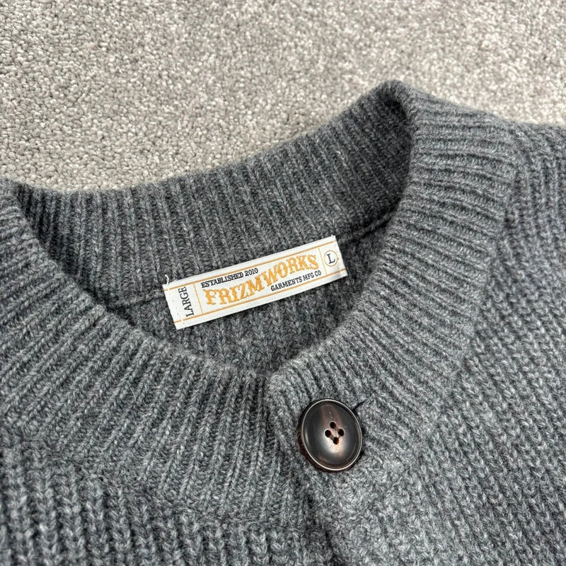 Frizmworks Heavy Wool Cardigan Grey L