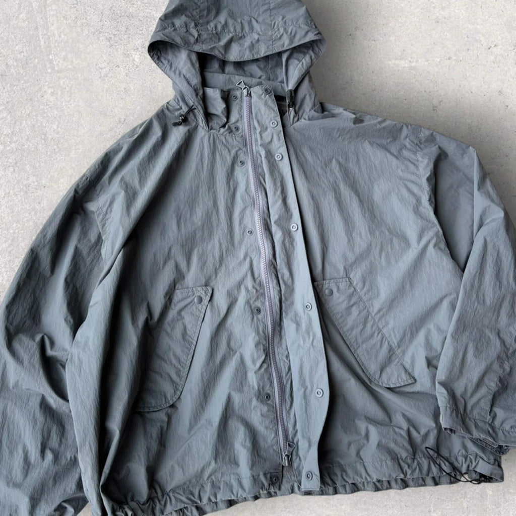 Uniform Bridge Cropped Mesh Windbreaker Blue M