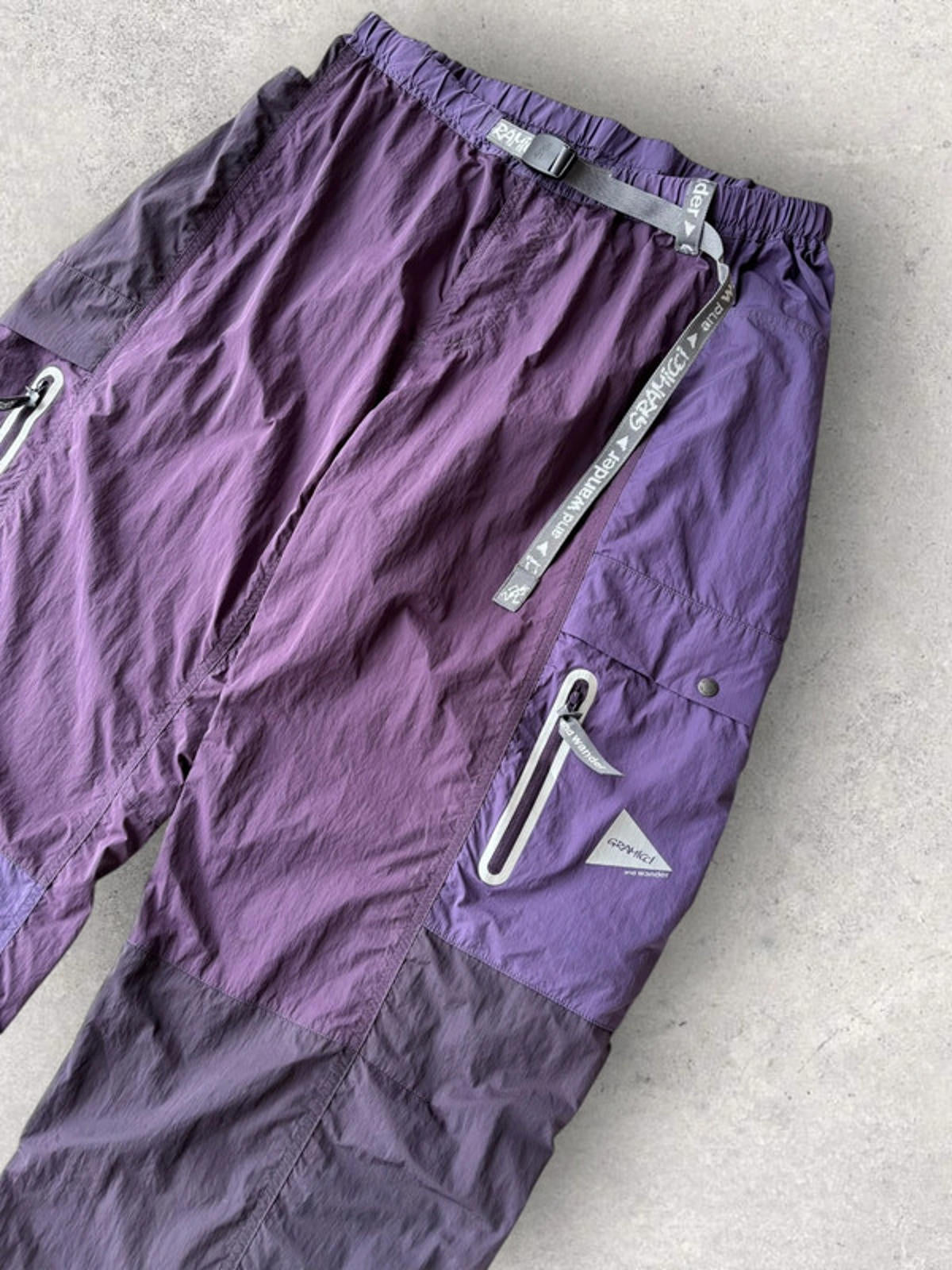 Gramicci x And Wander Patchwork Wind Pant Purple XL