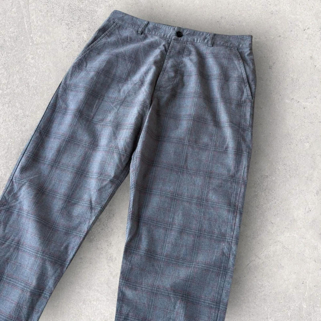 Universal Works Check Tapered Trouser Grey W32