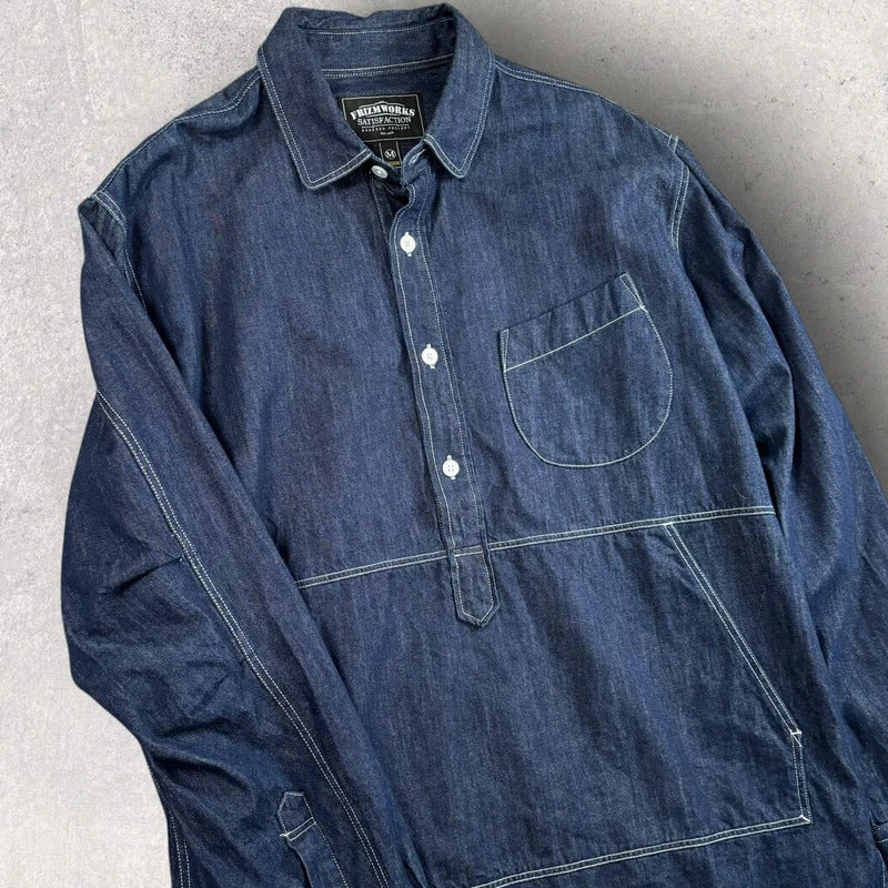 Frizmworks Denim Pullover Shirt Indigo M