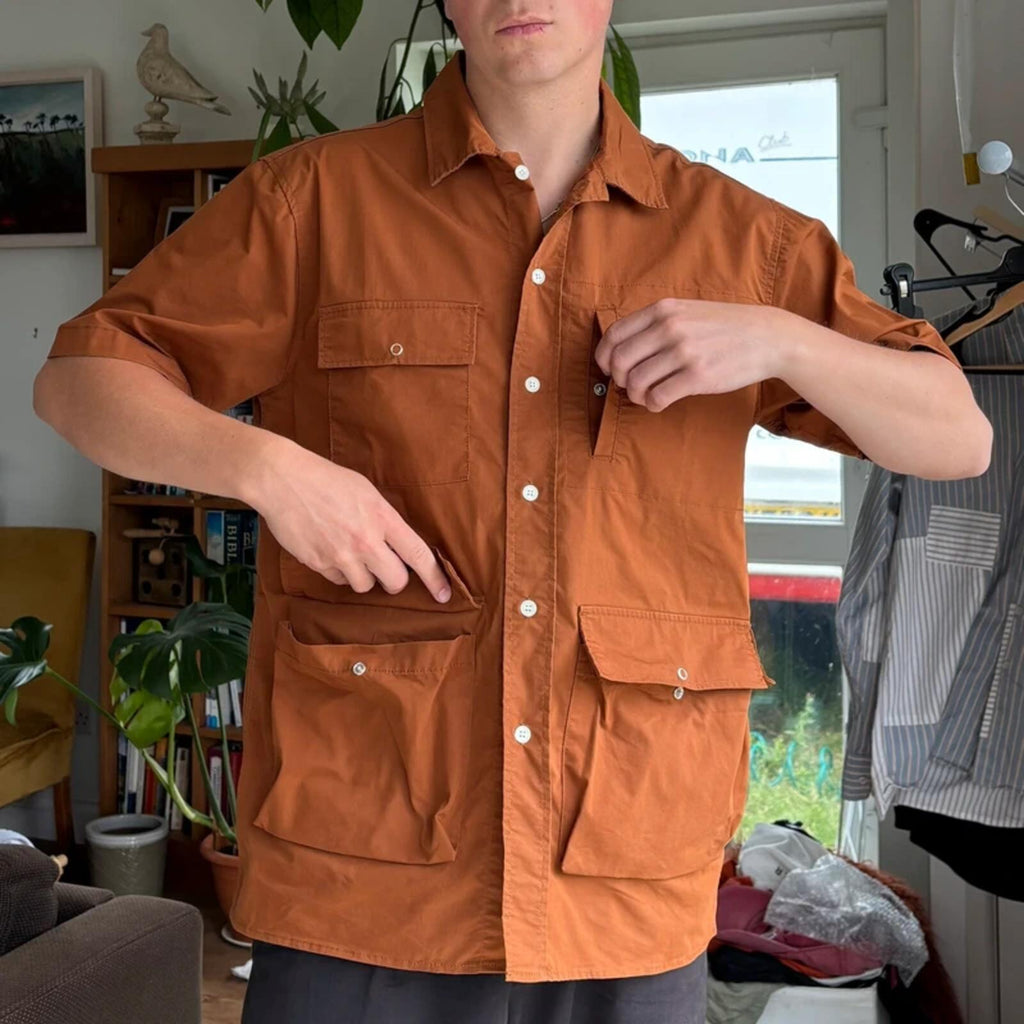Uniform Bridge Utility Bermuda Shirt Rust XL