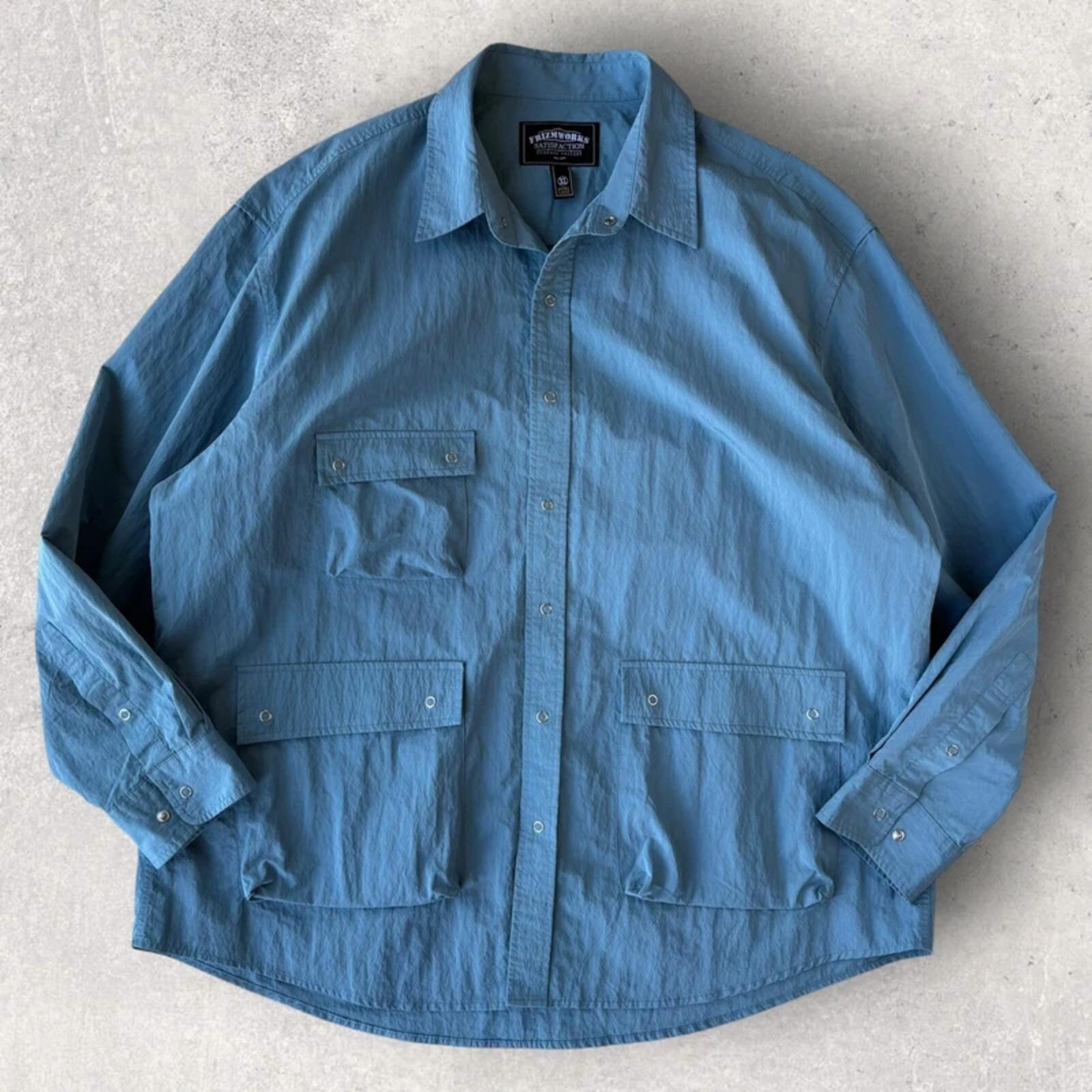 Frizmworks Nylon Ripstop Utility Shirt Jacket Blue XL