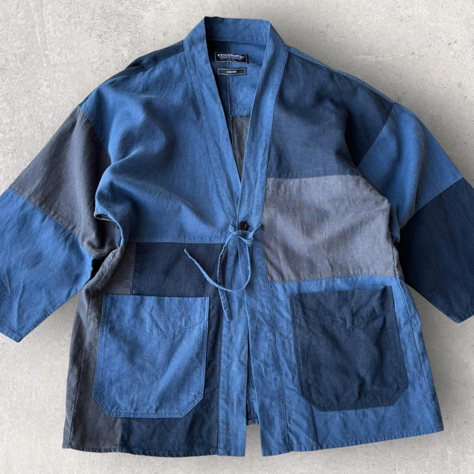 Frizmworks Linen Durumagi Jacket Blue M Korea Import