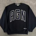 Anglan Oversized Spellout Sweatshirt Navy L