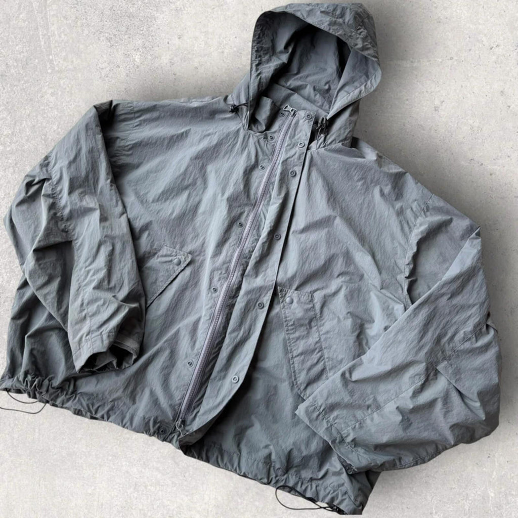 Uniform Bridge Cropped Mesh Windbreaker Blue M