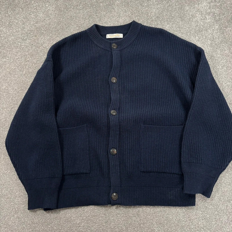 Frizmworks Heavy Wool Cardigan Navy L