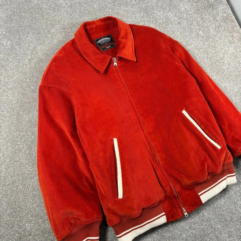 Frizmworks Corduroy Varsity Jacket Orange M