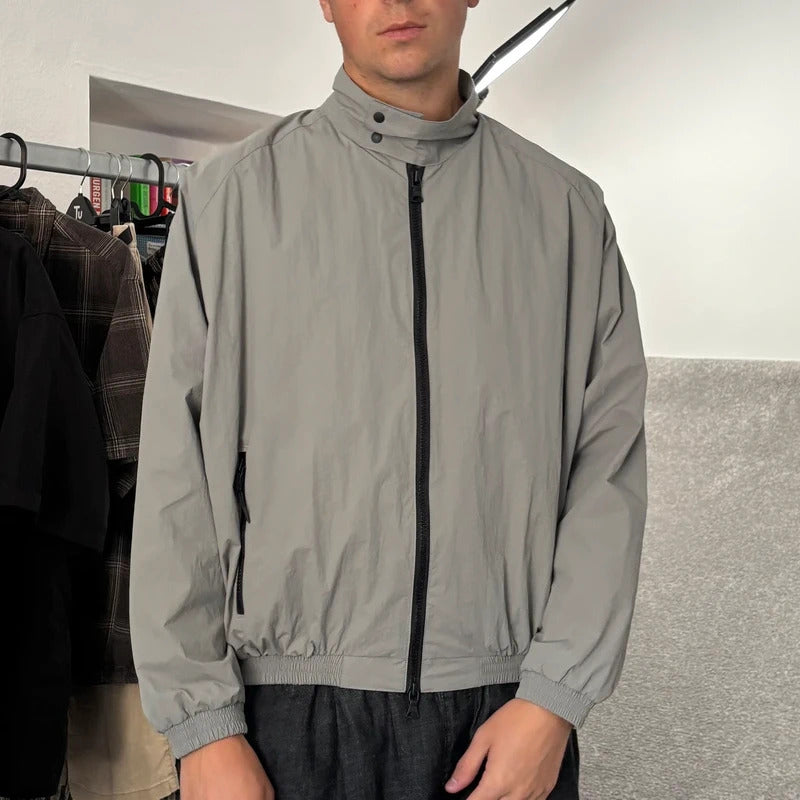 Uniform Bridge Cropped Boxy Windbreaker Grey M