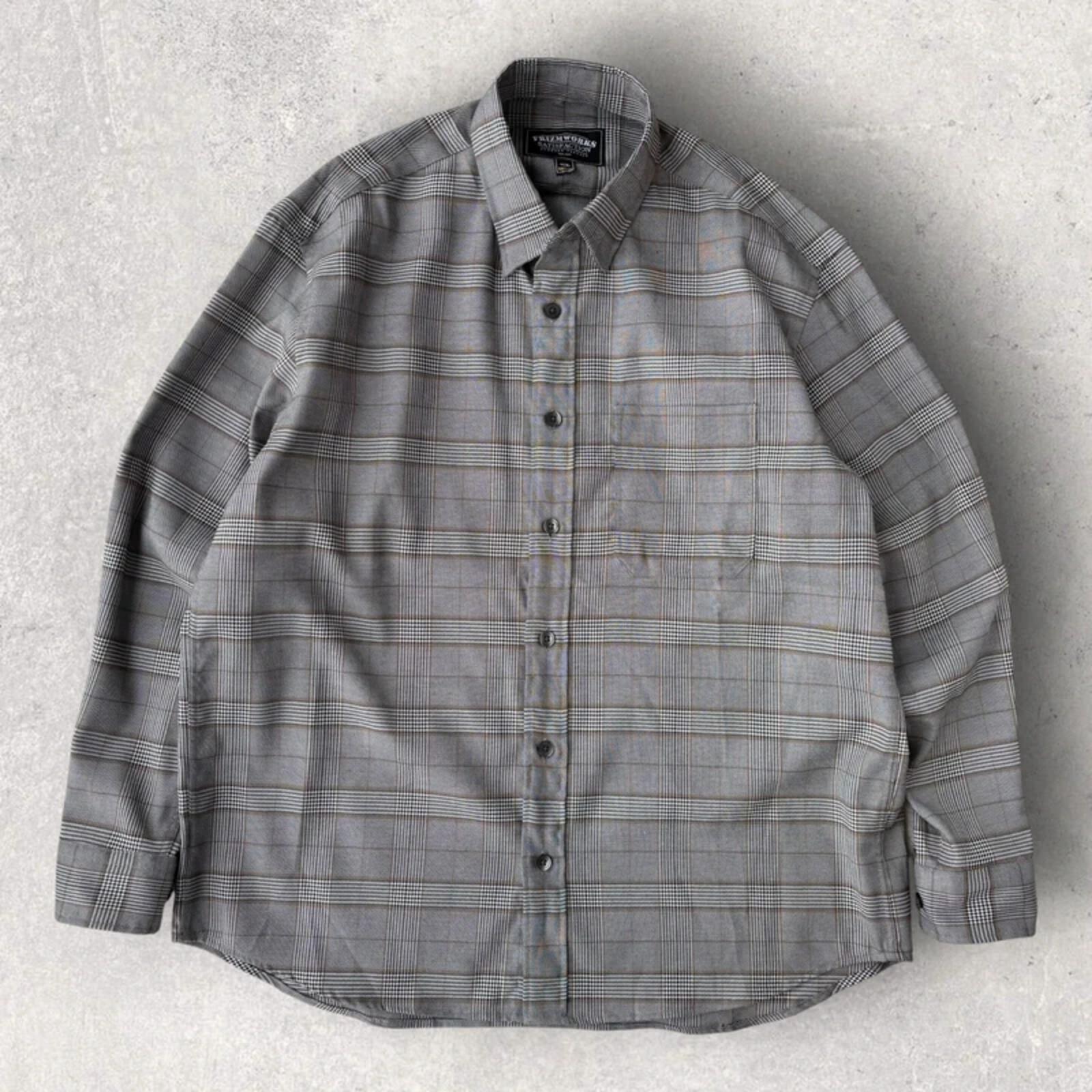 Frizmworks Glen Check Relaxed Shirt Grey M
