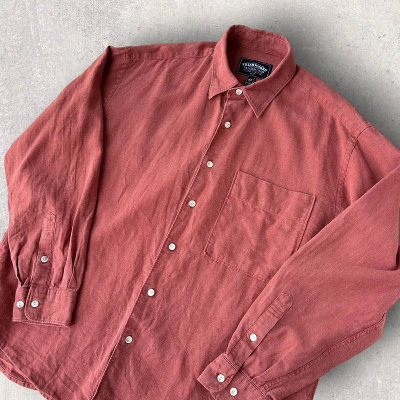 Frizmworks Linen Relaxed Shirt Brick M