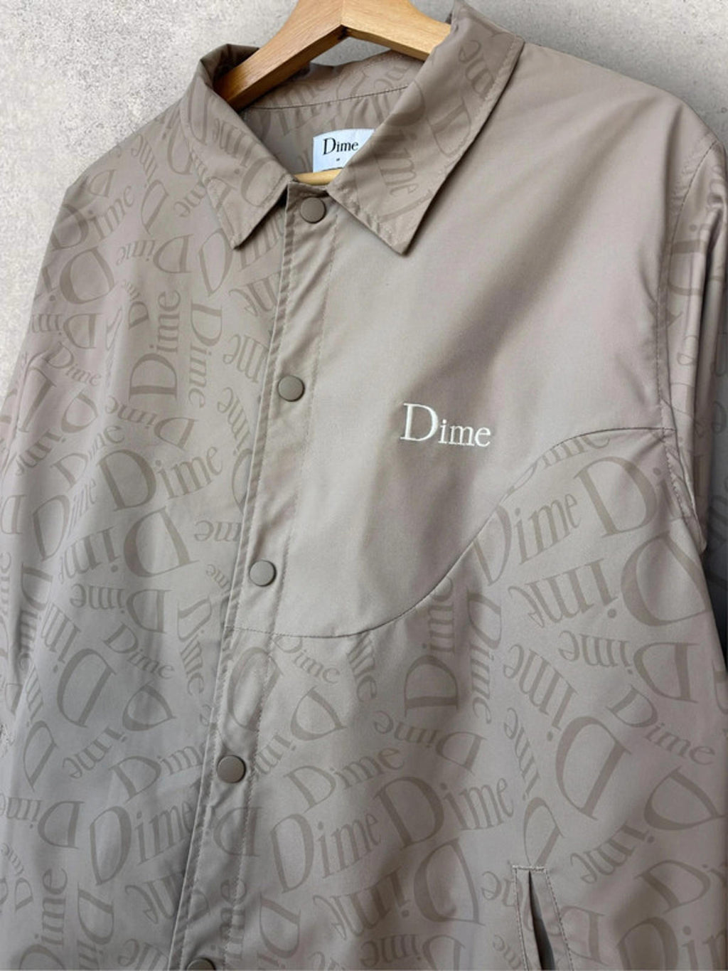 Dime All Over Coach Jacket Tan Size M