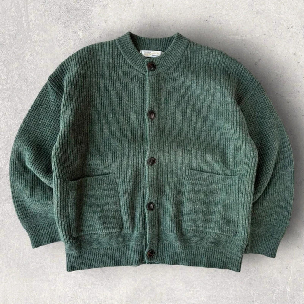 Frizmworks Heavy Wool Round Cardigan Forest Green M