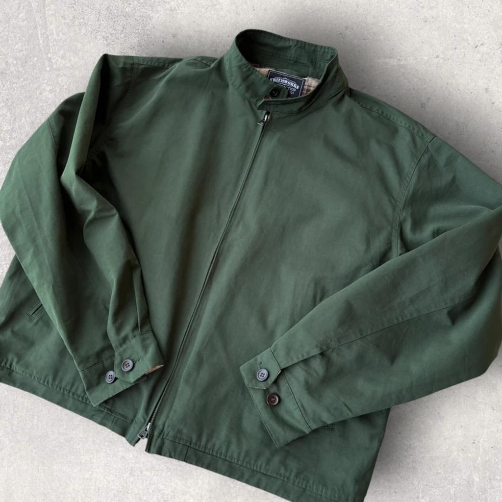 Frizmworks Check Lined Harrington Forest Green XL
