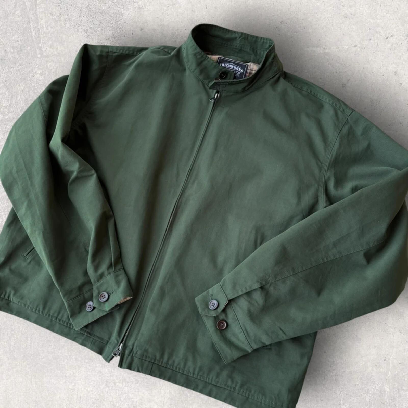 Frizmworks Check Lined Harrington Forest Green XL