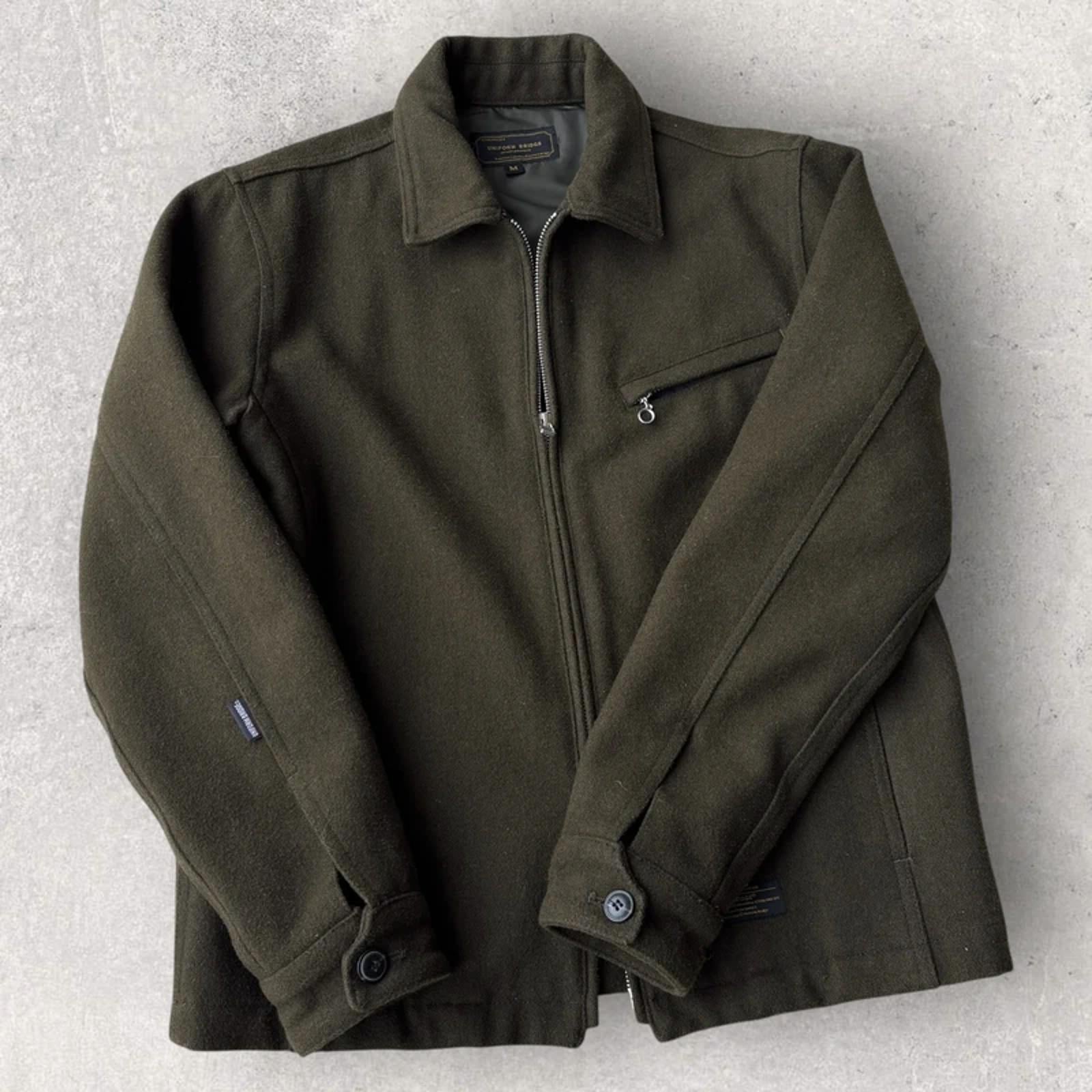 Uniform Bridge Detroit Wool Jacket Khaki Olive S Korea Import Workwear