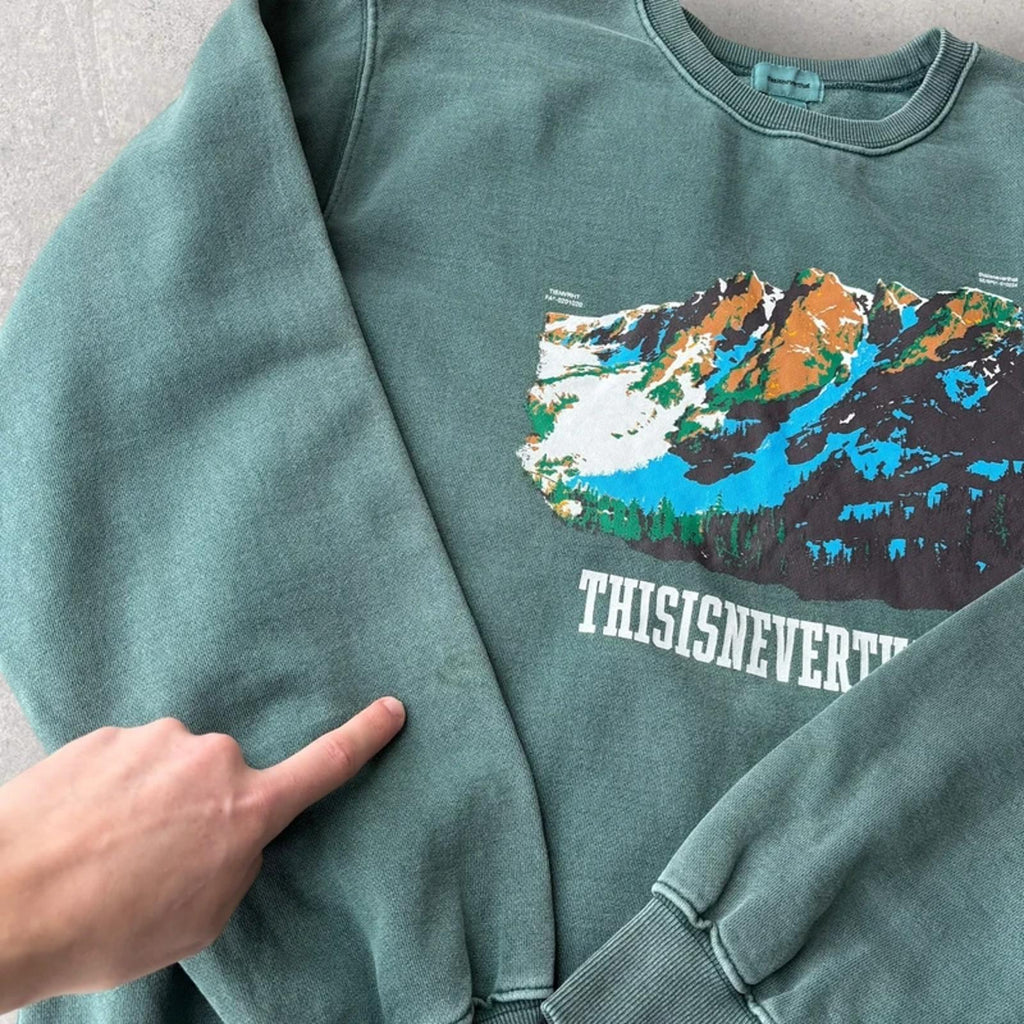 This Is Never That Mountain Sweatshirt Green M