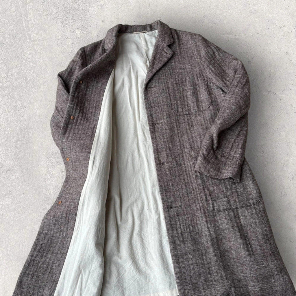 Snow Peak Japan Vintage Linen Overcoat – Beige – L