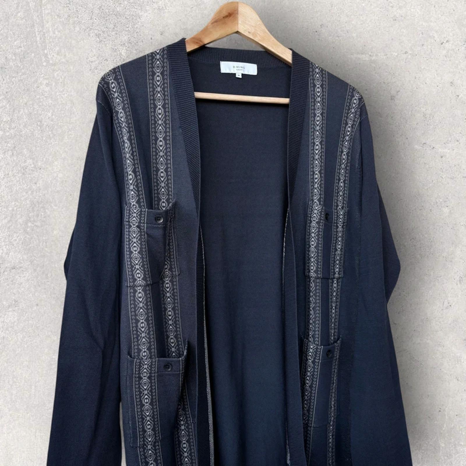 Beams Japan Open Cardigan Navy Blue M