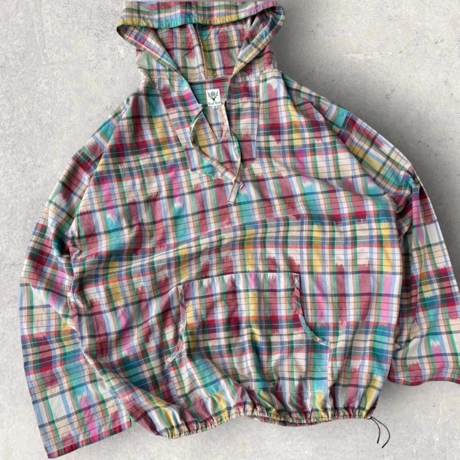 South2 West8 Plaid Mexican Parka Pullover M