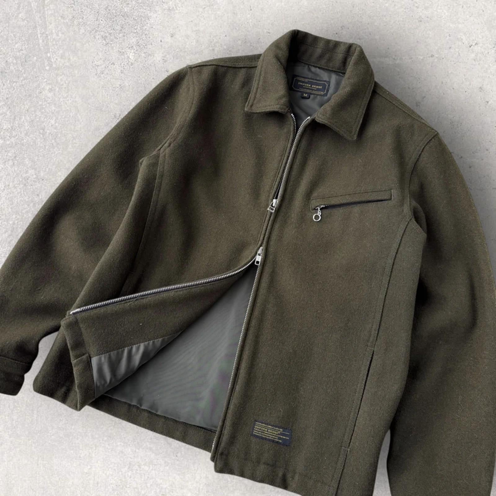 Uniform Bridge Detroit Wool Jacket Khaki Olive S Korea Import Workwear