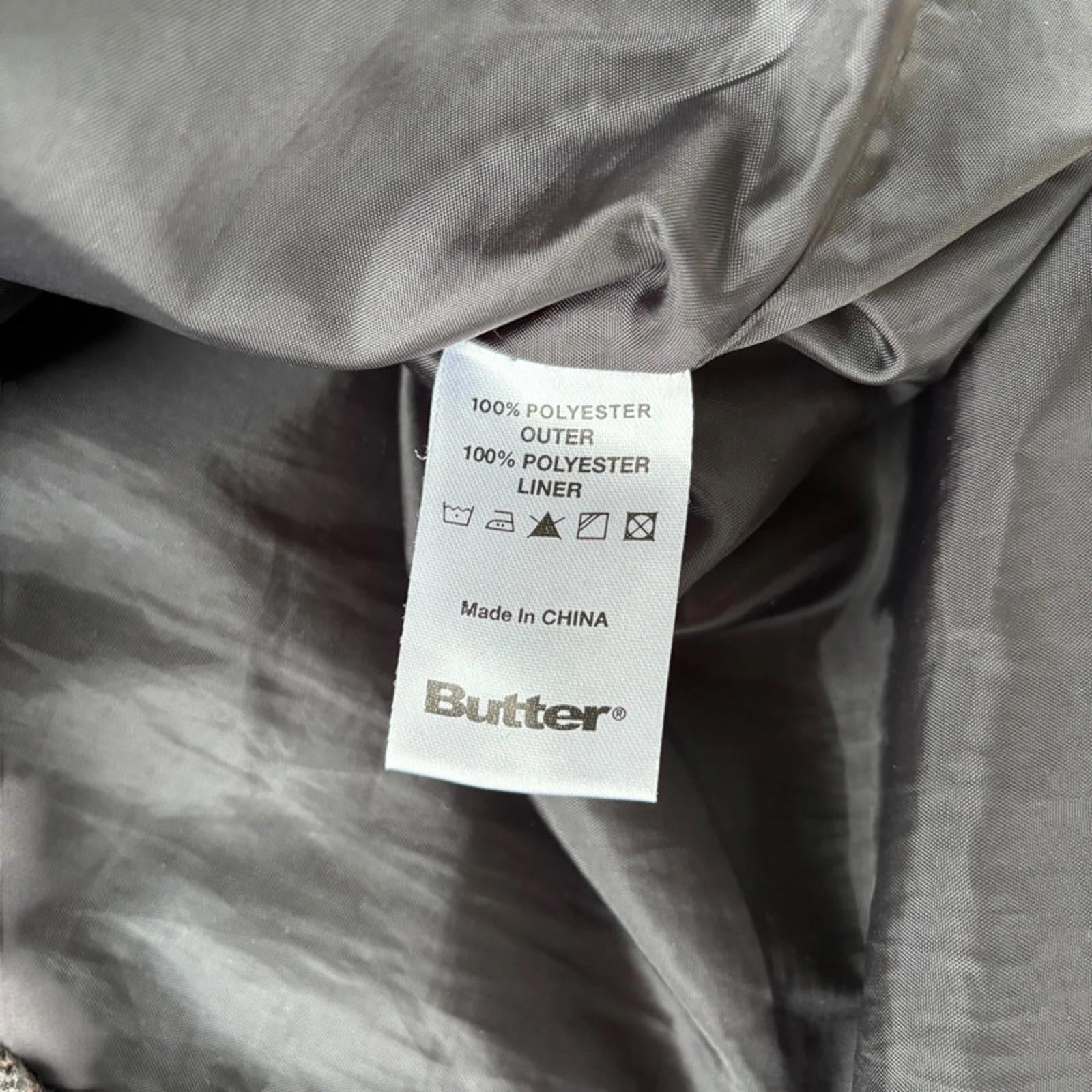 Butter Goods Flannel Plaid Zip Shirt Jacket – Grey – M