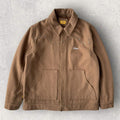Dime Studded Wool Bomber Jacket Tan L