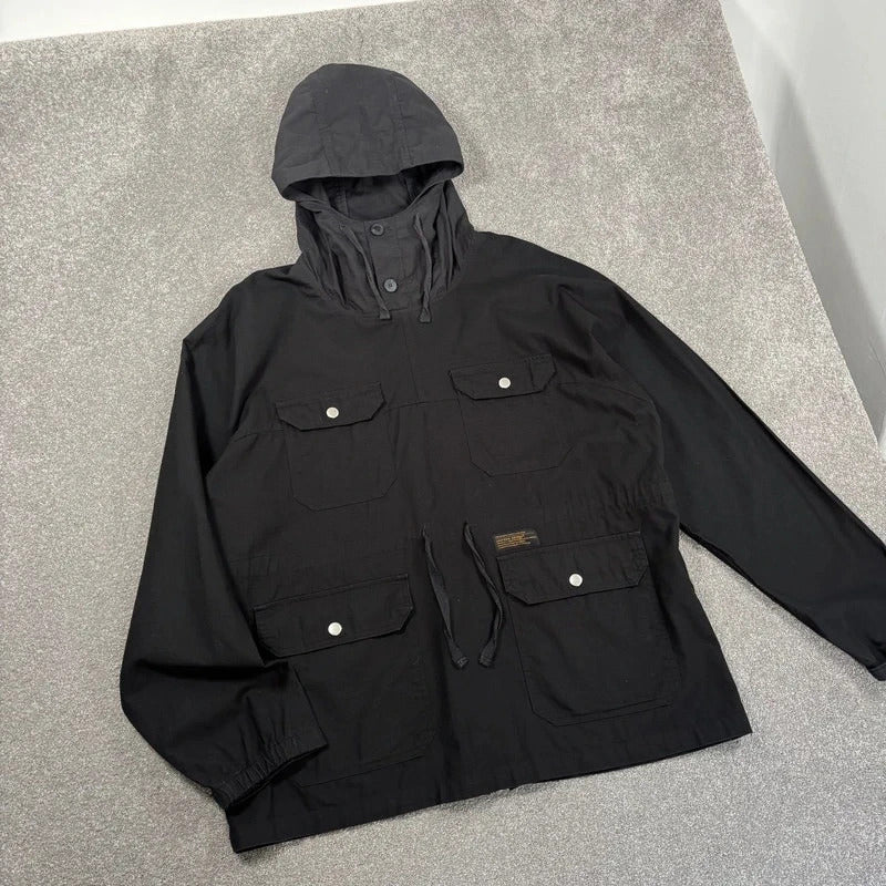 Uniform Bridge Ripstop Military Smock Black L