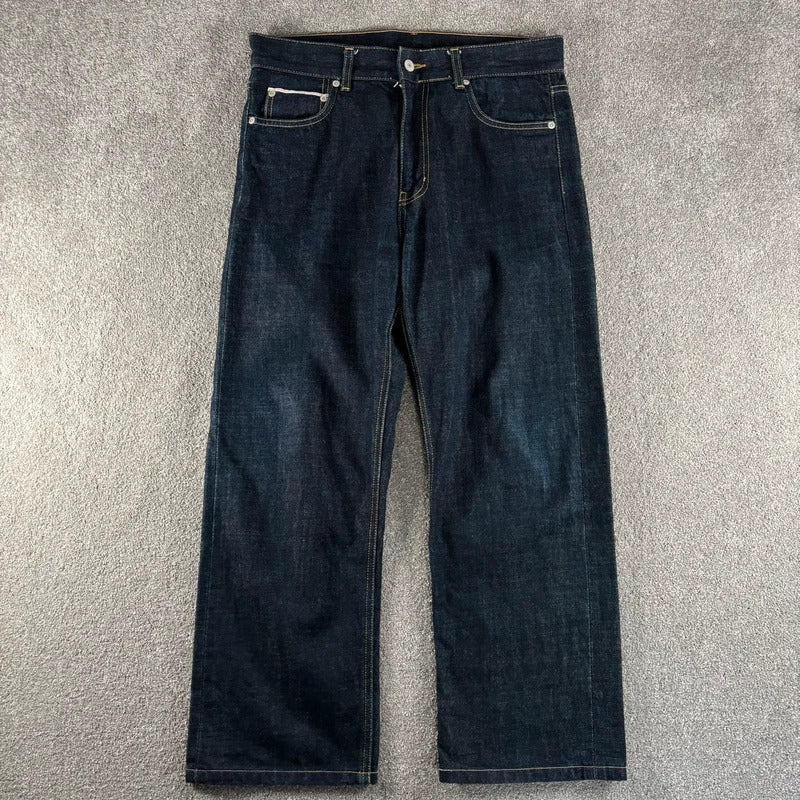 Uniform Bridge Raw Denim Straight Jean Indigo M
