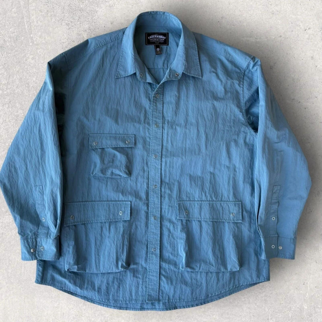 Frizmworks Nylon Ripstop Utility Shirt Jacket Blue XL
